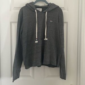 Sol Angeles Raw Edge Cropped Hoodie